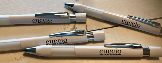 Bild von Witte Basic pen met Cuccio Holland & Belgium logo in zwart