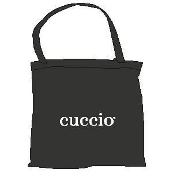 Bild von Witte Cuccio draagtas (zwart logo)