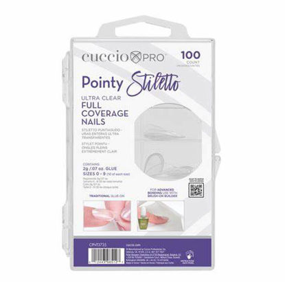 Picture of Full Cover Tips - Pointy Stiletto 100-pack, assorti