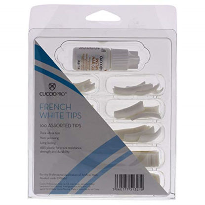 Afbeeldingen van French White Tips 100-pack, assorti OP=OP